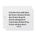 Tongue Twister Doctor Doctors Another Doctor invitations