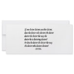Tongue Twister Doctor Doctors Another Doctor Custom Rack Cards
