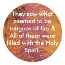 Tongues of Fire Stickers