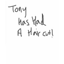 tony's hair cut t-shirts