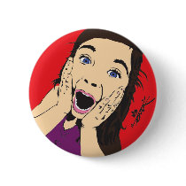 Tonza Screaming Girl buttons by HeyItsTonza Tonza Screaming Girl buttons