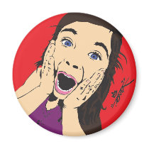 Tonza Screaming Girl magnets by HeyItsTonza Tonza Screaming Girl magnets