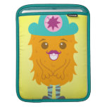 Too adorable orange monster with a hat ipad sleeves