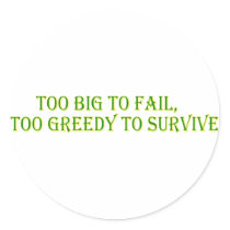 Too big to fail stickers by PD_Politics Too big to fail stickers