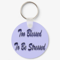 Too Blessed Purple keychains