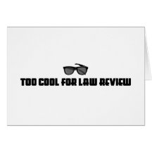 Too Cool For Law Review Card