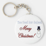 Too Cool For School Snowman Keychain