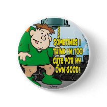 Too Cute Pinback Button