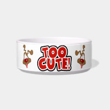 Too Cute Dog Dish Cat Water Bowl