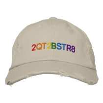 Too cute to be straight embroidered hats