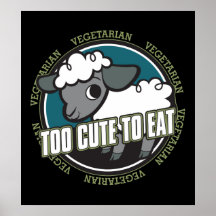 Too Cute to Eat Sheep Print