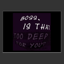 Too deep Card business cards