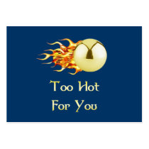 Too Hot Flaming Pinball Business Card Template