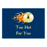Too Hot Flaming Pinball Business Card Template