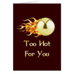 Too Hot Flaming Pinball Card