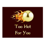 Too Hot Flaming Pinball Postcard