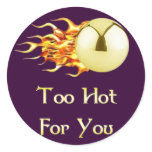 Too Hot Flaming Pinball Stickers