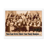 Too Many Banjos Postcard Too Many Banjos Postcard