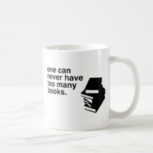 too many books coffee mug