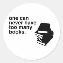 too many books sticker