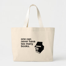 too many books tote bag