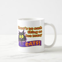 TOO MANY CATS COFFEE MUG