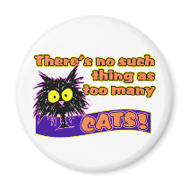 TOO MANY CATS magnets