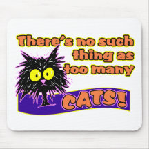 TOO MANY CATS MOUSE PAD