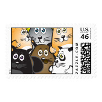 Too Many Cats! stamps