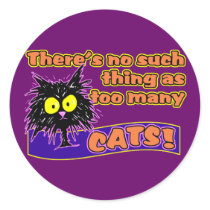 TOO MANY CATS stickers by tuffkittydesigns TOO MANY CATS stickers