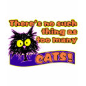 TOO MANY CATS t-shirts