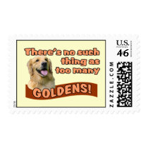 "Too many Golden Retrievers" Postage