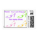 Too Many Shoes postage stamp by Rebecca_Reeder Too Many Shoes postage stamp