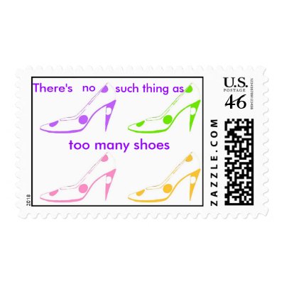 Too Many Shoes postage stamp