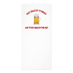 Too Much Head - Beer Rack Card