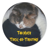 Too Much Trick-or-Treating! stickers