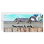 Too pooped to party... rack cards