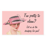 Too Pretty To Clean Housekeeping business cards