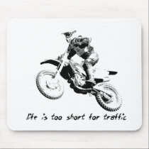 Too Short for Traffic - Dirt Bike Motocross mousepads