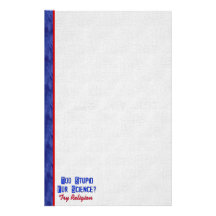 Too Stupid For Science Custom Stationery
