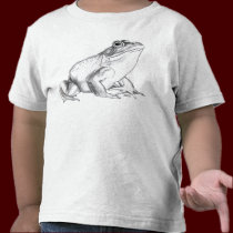 Toodler Frog T-shirt Bullfrog Art Baby Frog T-shir t-shirts