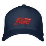 Toofah Cap Embroidery 2c Red & White Embroidered Hat