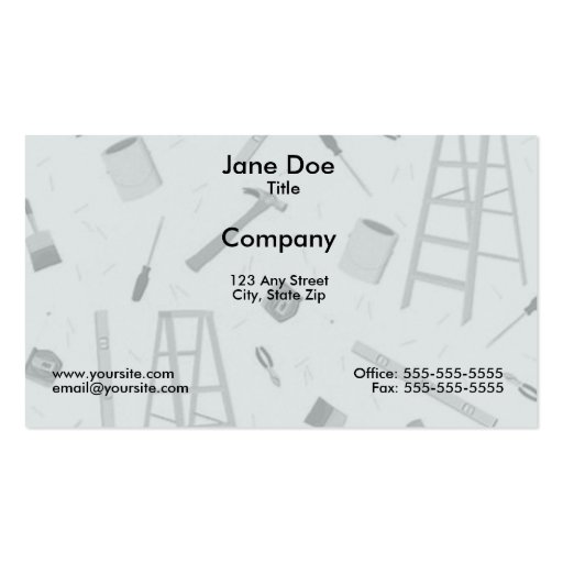 Tool Time Business Card (front side)