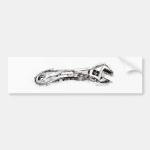 Tool wrench bumper sticker