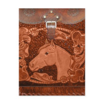 Tooled Leather "Horse" Western Postcard