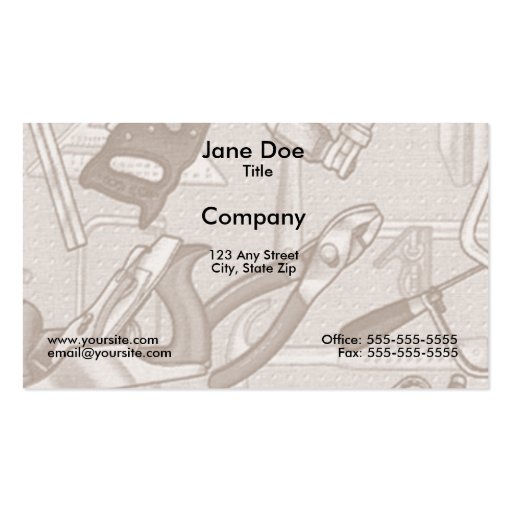 Tools Business Card Zazzle