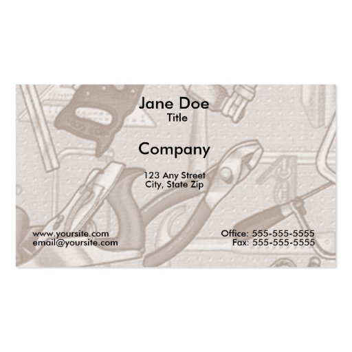 Tools Business Card (front side)
