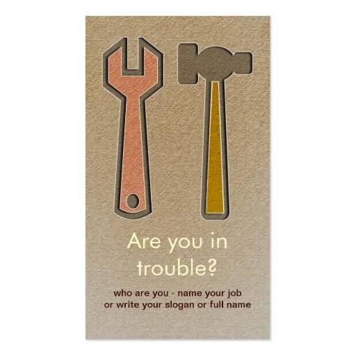 tools business card