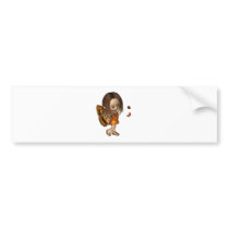 Toon Butterfly Fairy - Orange Bumper Stickers