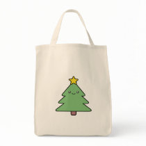 Toon Christmas Tree Tote Bag